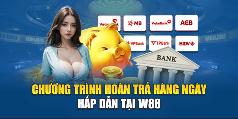Chương trình hoàn trả hàng ngày hấp dẫn tại W88